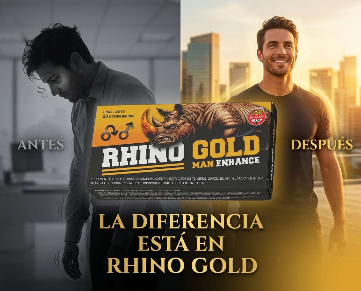 Rhino Gold pastillas suplemento masculino natural frasco oficial Argentina