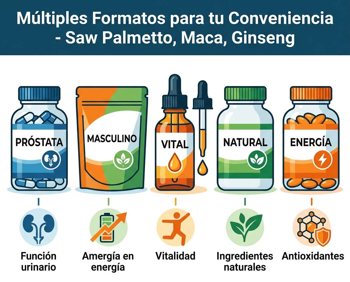 Guía de selección suplementos próstata LATAM