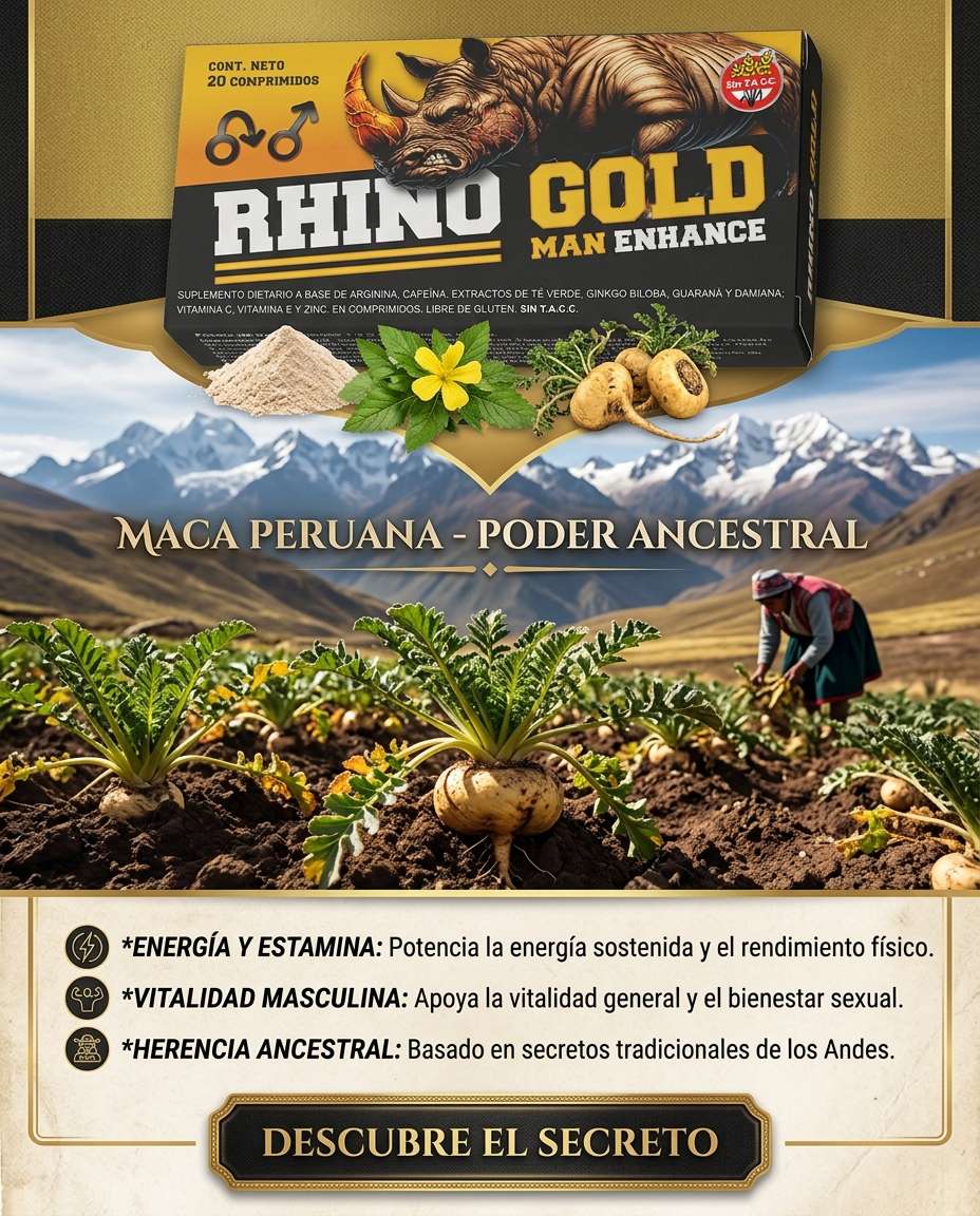 Rhino Gold beneficios bienestar masculino natural Argentina
