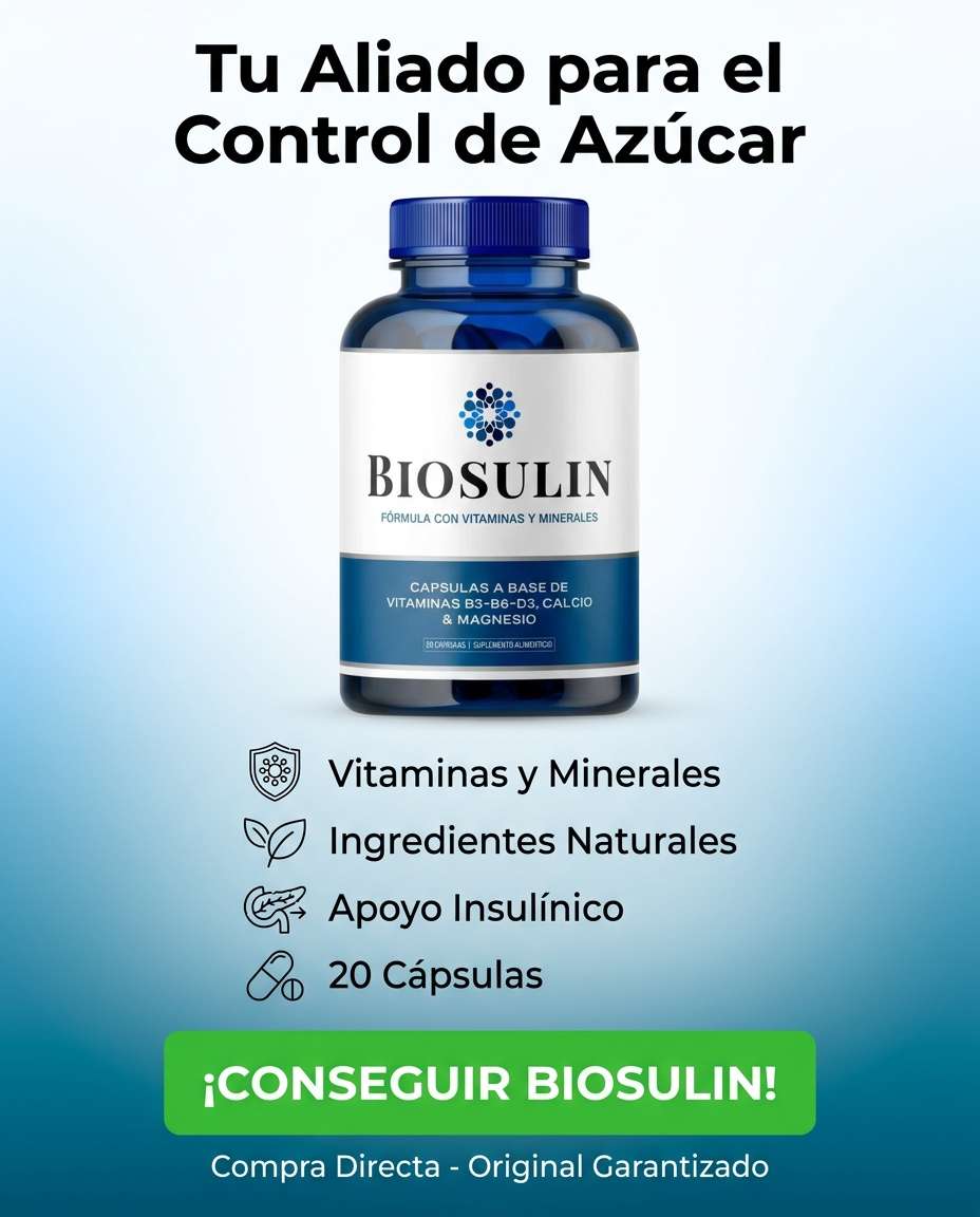 Biosulin cápsulas para glucosa México — empaque frontal producto original