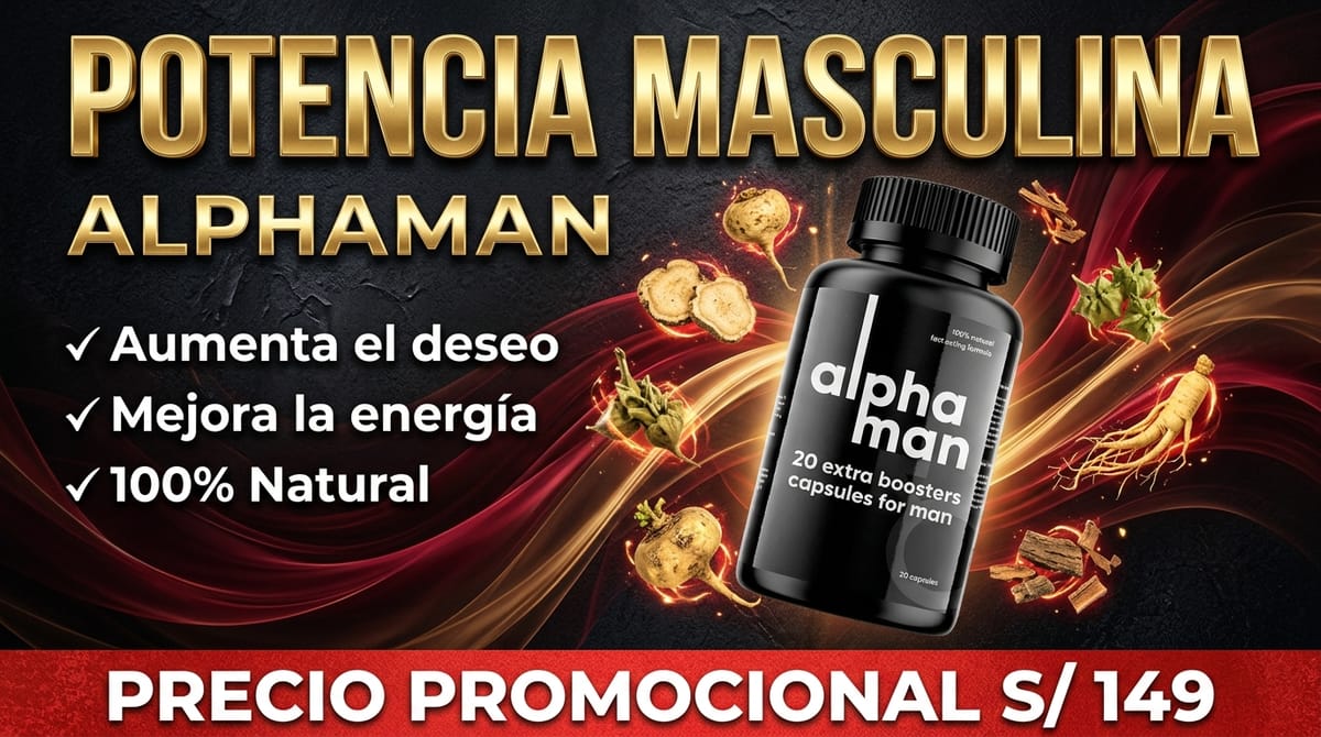 Potencia masculina Alphaman — aumenta el deseo, mejora la energía, 100% natural