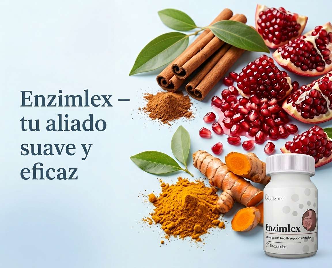 Enzimlex herbal canela granada cúrcuma — suplemento suave y eficaz para la salud digestiva en México