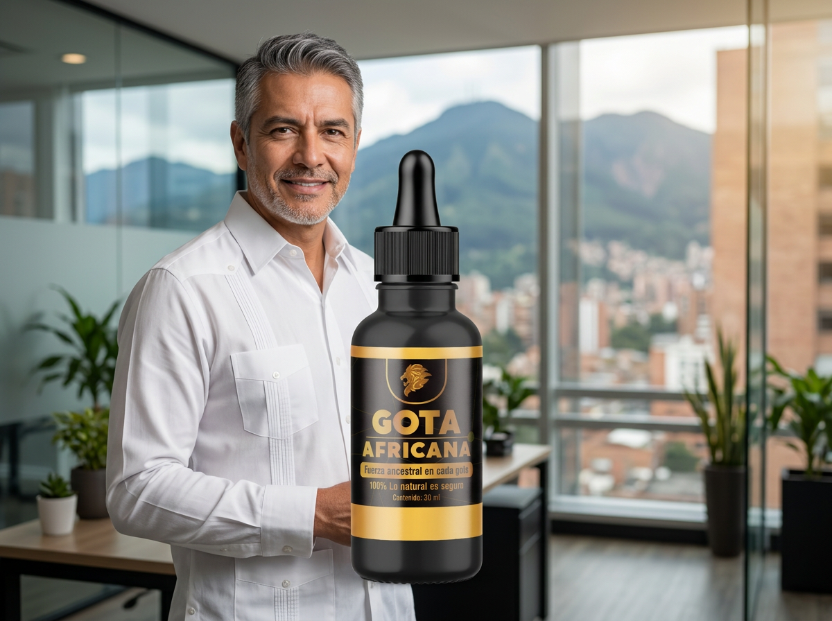 Hombre colombiano revisando el precio de Gota Africana